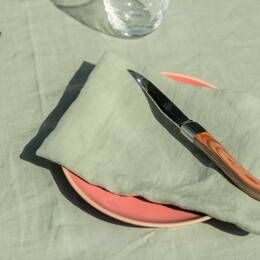 Serviettes de table en lin lavé Tilleul (lot de 4)