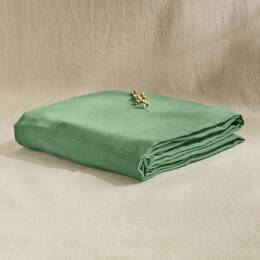 Drap Housse en Lin Lavé Vert Sauge
