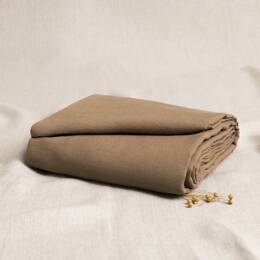 Drap Housse en Lin Lavé Noisette