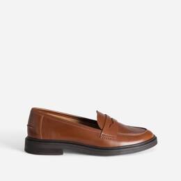 Mocassin ERAM FLEX cognac cuir bord cranté