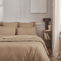 Housse de couette en percale de coton Première Dune 200x200cm