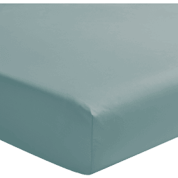 Drap housse en percale de coton Première Agave 90x200 cm - Bonnet de 30 cm