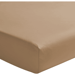 Drap housse en percale de coton Première Dune 140x190cm - Bonnet de 40 cm