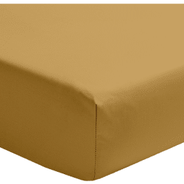 Drap housse en percale de coton Première Sahara 140x200 cm - Bonnet de 40 cm