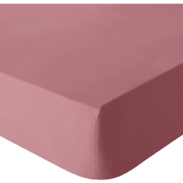 Drap housse en coton Tout Doux Rose indien 90x190 cm