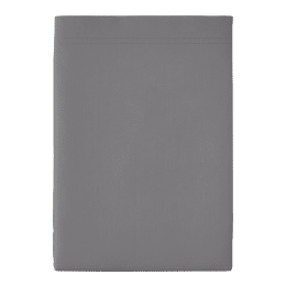 Drap plat en percale de coton Première Basalte 240x300 cm