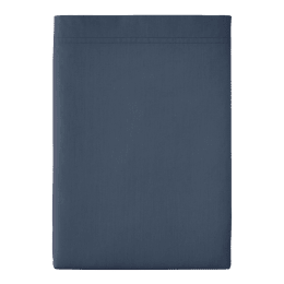 Drap plat en percale de coton Première Bleu nuit 240x300 cm