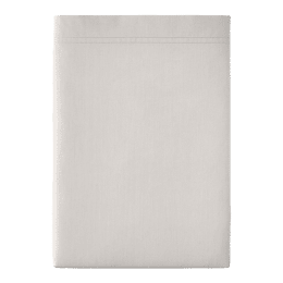 Drap plat en percale de coton Première Gris perle 180x290 cm