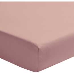 Drap housse en percale de coton Première Lilas 90x200 cm - Bonnet de 40 cm
