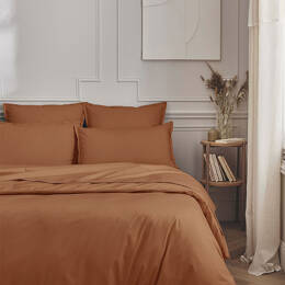 Housse de couette en percale de coton Première Cuir 140x200 cm
