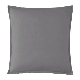 Taie d'oreiller en percale de coton Première Basalte 65x65 cm