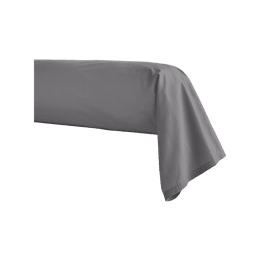 Taie de traversin en percale de coton Première Basalte 43x230 cm