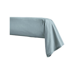 Taie de traversin en percale de coton Première Bleu glacier 43x190 cm