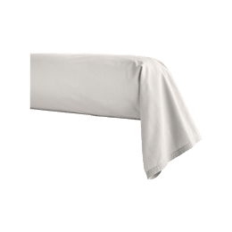 Taie de traversin en percale de coton Première Gris perle 43x190 cm