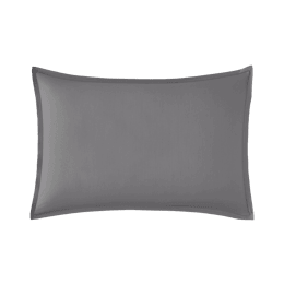 Taie d'oreiller en percale de coton Première Basalte 50x70 cm