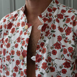 Pyjamafleuri rouge et blanc