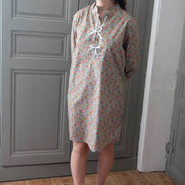 Chemise de nuit, liquette femme 100% coton fabrication française