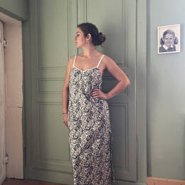 Robe longue en 100% coton bio ou écologique de fabrication française