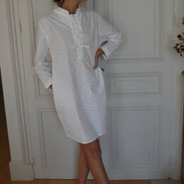 Chemise de nuit, liquette femme 100% coton fabrication française