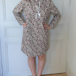 Chemise de nuit, liquette femme 100% coton fabrication française