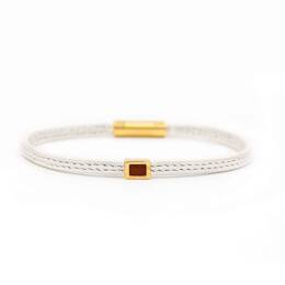 Bracelet fin en cuir femme Le Colibri doré