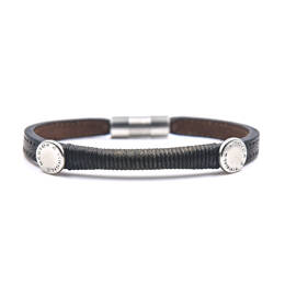 Bracelet cuir tressé homme Le Gavial