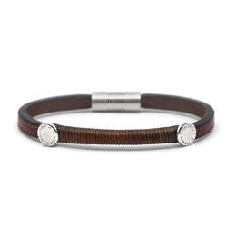 Bracelet cuir tressé homme Le Gavial