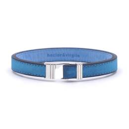 Bracelet cuir et argent massif 925 Le Caracal 10