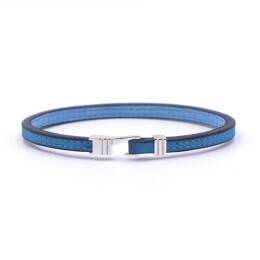 Bracelet cuir et argent massif 925 Le Caracal 5