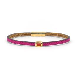 Bracelet fin en cuir femme Le Colibri doré