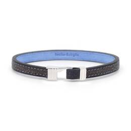 Bracelet cuir et argent massif 925 Le Caracal 7