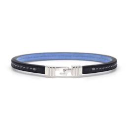 Bracelet cuir et argent massif 925 homme Le Babouk