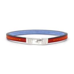 Bracelet cuir et argent massif 925 homme Le Babouk