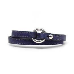Bracelet double tour cuir Le Casoar