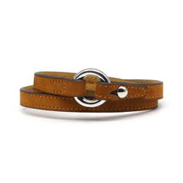 Bracelet double tour cuir Le Casoar