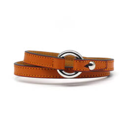 Bracelet double tour cuir Le Casoar