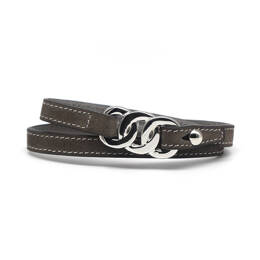 Bracelet double tour cuir Le Hulotte