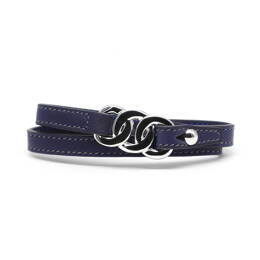 Bracelet double tour cuir Le Hulotte