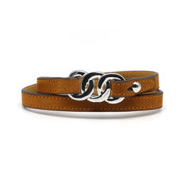 Bracelet double tour cuir Le Hulotte