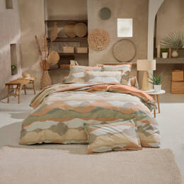 Drap percale de coton paysage abstrait