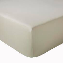 Drap-housse uni en satin de coton