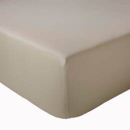 Drap-housse uni en satin de coton