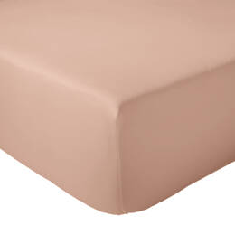 Drap-housse percale de coton uni bonnet 30 cm