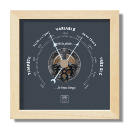 Baromètre "Après la pluie&apos;&apos; - Anthracite, 23 x 23 x 4cm