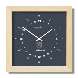 Horloge "Hélios" - 23 x 23 x 4cm, Anthracite