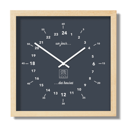 Horloge "Hélios" - 33 x 33 x 4cm, Anthracite