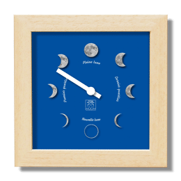 Horloge Lunaire "Séléné&apos;&apos; - Bleu Roy, 17 x 17 x 4cm