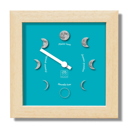 Horloge Lunaire "Séléné&apos;&apos; - Vert Emeraude, 17 x 17 x 4cm