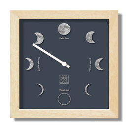 Horloge Lunaire "Séléné&apos;&apos; - Anthracite, 23 x 23 x 4cm