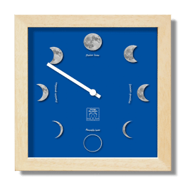 Horloge Lunaire "Séléné&apos;&apos; - Bleu Roy, 23 x 23 x 4cm